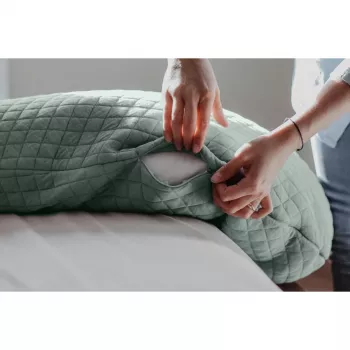Perină de sarcină și alăptare Beaba Big Flopsy Fleur de Coton Sage Green