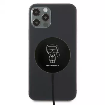 Încărcător wireless compatibil MagSafe Karl Lagerfeld 15W negru