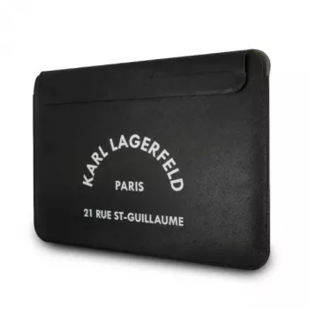 Husă pentru laptop Karl Lagerfeld KLCS133RSGSFBK 13 inch neagră Saffiano RSG