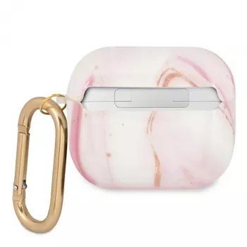 Husă Guess GUA3UNMP pentru AirPods 3 roz Marble Collection