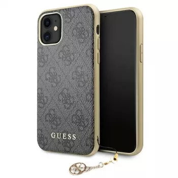 Husă rigidă Guess GUHCN61GF4GGR pentru iPhone 11 6,1 inch 4G Charms Collection - gri