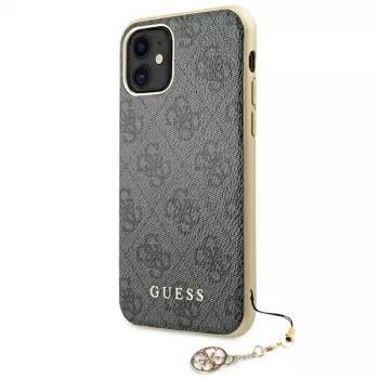 Husă rigidă Guess GUHCN61GF4GGR pentru iPhone 11 6,1 inch 4G Charms Collection - gri