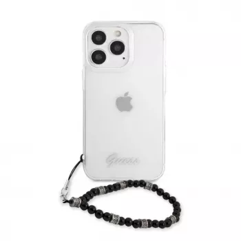 Husă rigidă Guess GUHCP13LKPSBK Black Pearl pentru Apple iPhone 13 Pro / 13 6,1 inch transparentă