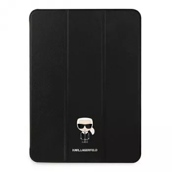 Husă tip book cover Karl Lagerfeld KLFC11OKMK pentru iPad Pro 11 inch (2021), neagră Saffiano Karl Iconic