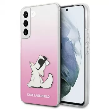 Karl Lagerfeld KLHCS22MCFNRCPI husă rigidă pentru Samsung Galaxy S22+ / S906 - roz Choupette Eat