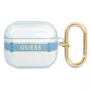Guess GUA3HHTSB Strap Collection husă de protecție pentru Apple AirPods generația 3 - albastru