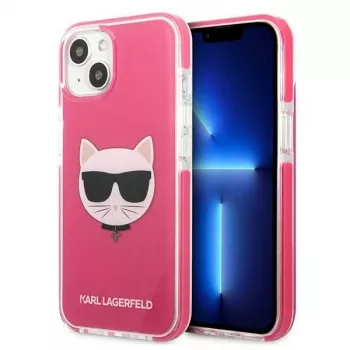Karl Lagerfeld KLHCP13MTPECPI carcasă rigidă pentru iPhone 13 / 14 / 15 6.1 Fuchsia Choupette Head