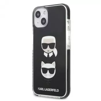 Husă rigidă Karl Lagerfeld KLHCP13MTPE2TK pentru iPhone 13/14/15 6,1 inch, neagră Karl & Choupette Head