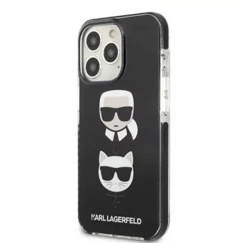 Husă rigidă Karl Lagerfeld KLHCP13XTPE2TK pentru Apple iPhone 13 Pro Max 6,7 inch, neagră Karl & Choupette Head