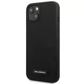 Karl Lagerfeld Silicone Plaque Husă spate pentru Apple iPhone 13 mini 5,4 inch - negru