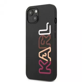 Husă rigidă Ikonik Saffiano Multipink Karl Lagerfeld KLHCP13SPCOBK pentru Apple iPhone 13 Mini 5,4 inch, neagră