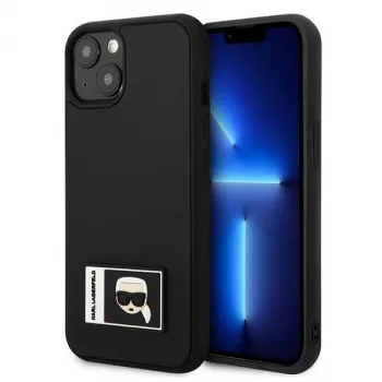 Karl Lagerfeld KLHCP13S3DKPK carcasă rigidă Ikonik Patch pentru iPhone 13 mini, negru