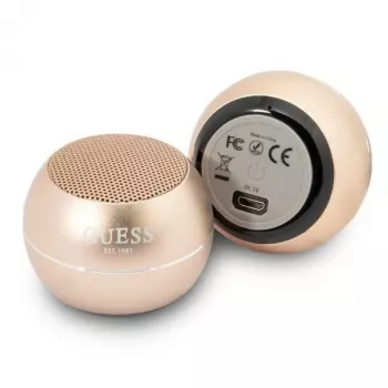 Guess GUWSALGEDSpeaker boxă Bluetooth portabilă mini auriu