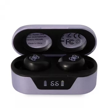 Căști true wireless stereo Guess GUTWST31EU Bluetooth 5.3 cu carcasă de încărcare mov