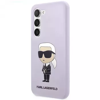 Husă din silicon Ikonik Karl Lagerfeld pentru Samsung Galaxy S23+ (SM-S916) - mov