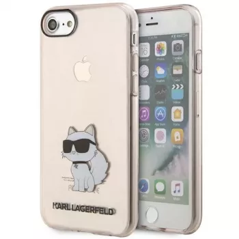 Husă rigidă Ikonik Choupette Karl Lagerfeld KLHCI8HNCHTCP pentru iPhone 7/8/SE 2020/SE 2022, roz