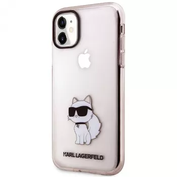 Husă rigidă Ikonik Choupette Karl Lagerfeld roz pentru iPhone 11 / XR 6,1 inch