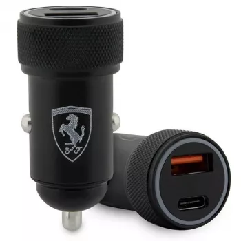 Încărcător auto cu încărcare rapidă Ferrari FECCMENK PD-QC3.0 20W negru