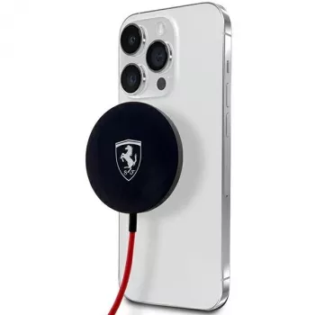 Stație de încărcare wireless MagSafe Ferrari FECBMSMENK 15W, neagră