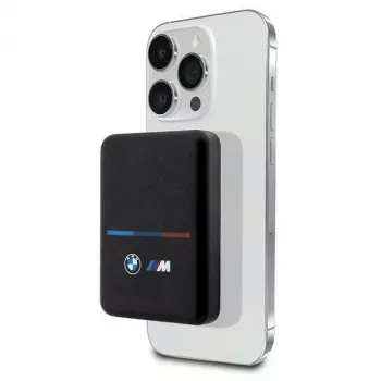 Power bank MagSafe BMW M Collection 5000mAh 15W încărcător wireless cu cablu USB-C negru
