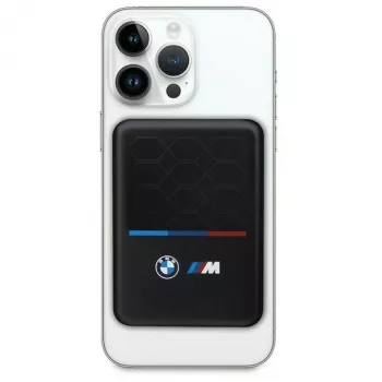 Power bank MagSafe BMW M Collection 5000mAh 15W încărcător wireless cu cablu USB-C negru