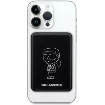 Power bank wireless MagSafe Ikonik Karl Lagerfeld 3000mAh negru