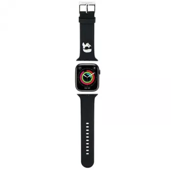 Curea din cauciuc 3D Karl Head Karl Lagerfeld pentru Apple Watch 38/40/41mm negru