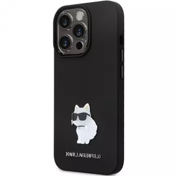 Karl Lagerfeld KLHCP14XSMHCNPK Hardcase Silicone C cu pin metalic pentru iPhone 14 Pro Max 6.7 negru