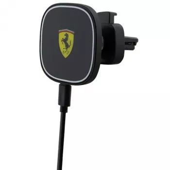 Suport de încărcare wireless inductiv pentru auto Ferrari 15W FECHMGLK pentru grilă de ventilație, negru, MagSafe