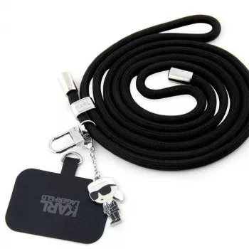 Karl Lagerfeld CBDY Cord Șnur universal pentru telefon (Negru)