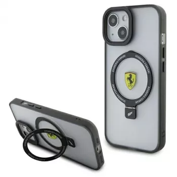 Ferrari FEHMP15SUSCAH iPhone 15 / 14 / 13 6.1 Hardcase transparent cu suport inel Colecția 2023 MagSafe
