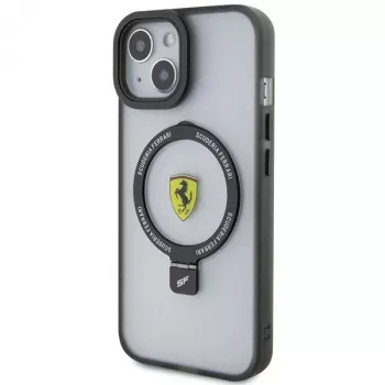 Ferrari FEHMP15SUSCAH iPhone 15 / 14 / 13 6.1 Hardcase transparent cu suport inel Colecția 2023 MagSafe
