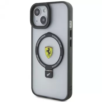 Carcasă rigidă transparentă cu inel Ferrari FEHMP15MUSCAH pentru iPhone 15 Plus / 14 Plus 6,7