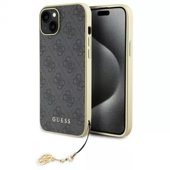 Husă rigidă Guess GUHCP15MGF4GGR pentru iPhone 15 Plus/14 Plus 6,7 inch gri 4G Charms Collection