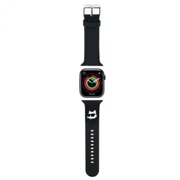 Karl Lagerfeld 3D Rubber Choupette Head Curea pentru Apple Watch 38/40/41mm Negru