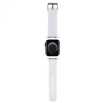 Karl Lagerfeld 3D Rubber Choupette Head Curea Apple Watch 42/44/45/49mm Alb