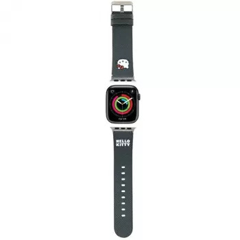 Hello Kitty HKAWMPGKHK Curea Apple Watch 38/40/41mm Negru Silicon
