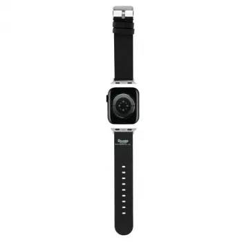 Hello Kitty HKAWMPSAPSK Curea Apple Watch 38/40/41mm Negru Silicon Heads & Bows Pattern