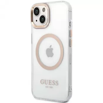 Husă rigidă Guess GUHMP15MHTRMD Metal Outline pentru iPhone 15 Plus / 14 Plus 6,7