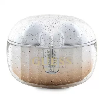 Căști Bluetooth TWS Guess Glitter Gradient cu carcasă de încărcare (aurii)