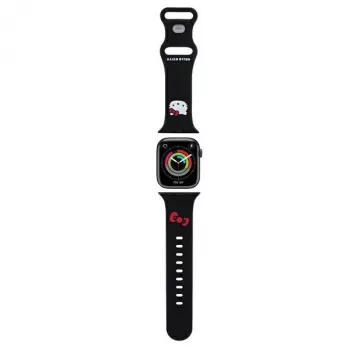 Curea din silicon Hello Kitty HKAWMSCHBLK pentru Apple Watch 38/40/41mm neagră