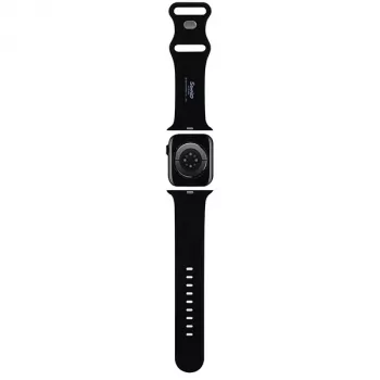 Curea din silicon Hello Kitty HKAWLSCHBLK pentru Apple Watch 42/44/45/49mm neagră