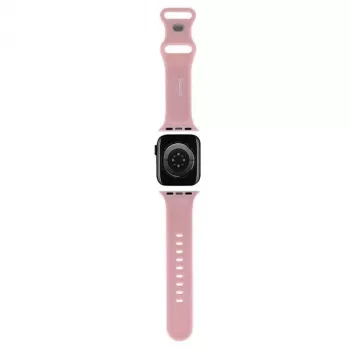 Curea din silicon Hello Kitty HKAWLSCHBLP pentru Apple Watch 42/44/45/49mm roz