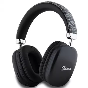 Căști on-ear Bluetooth Guess Gcube Metallic Script Logo negre