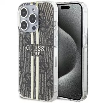 Guess GUHCP15LH4PSEGW iPhone 15 Pro 6.1 Hardcase IML 4G Gold Stripe maro