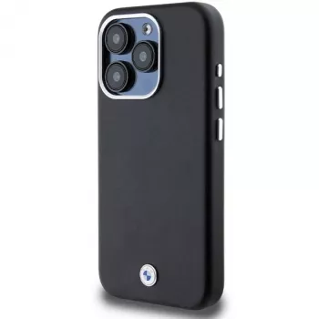 BMW Signature Wrapped Metal MagSafe Case for Apple iPhone 15 Pro 6.1 inch Black