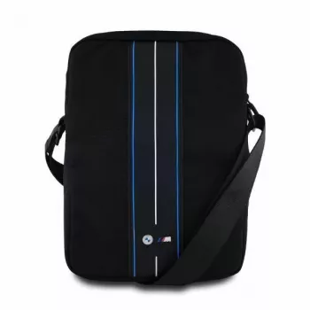 Husă pentru tabletă BMW BMTB8COMPVSKL 8 inch neagră din nailon cu dungă albastră