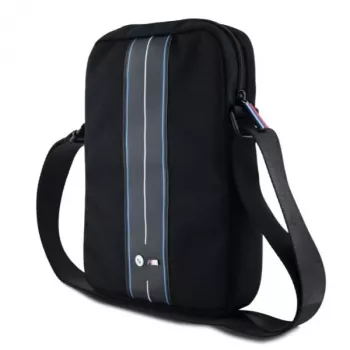 Husă pentru tabletă BMW BMTB10COMPVSKL 10 inch, neagră, nailon, dungă albastră