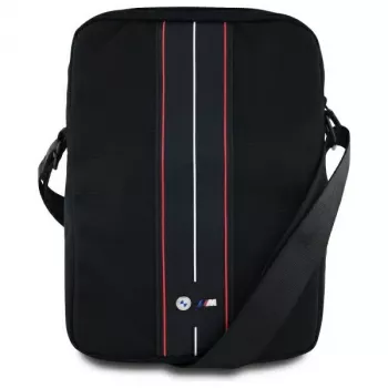 Husă pentru tabletă BMW BMTB10COMPVSKR 10 inch, neagră, nailon, dungă roșie