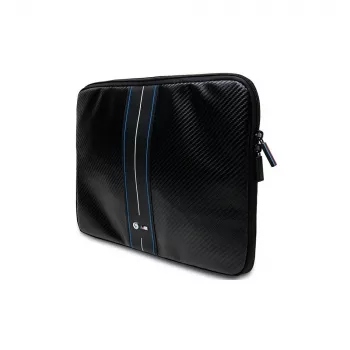 Husă pentru laptop BMW Sleeve BMCS14COMSCAKL 14 inch, Carbon Blue Stripes, neagră